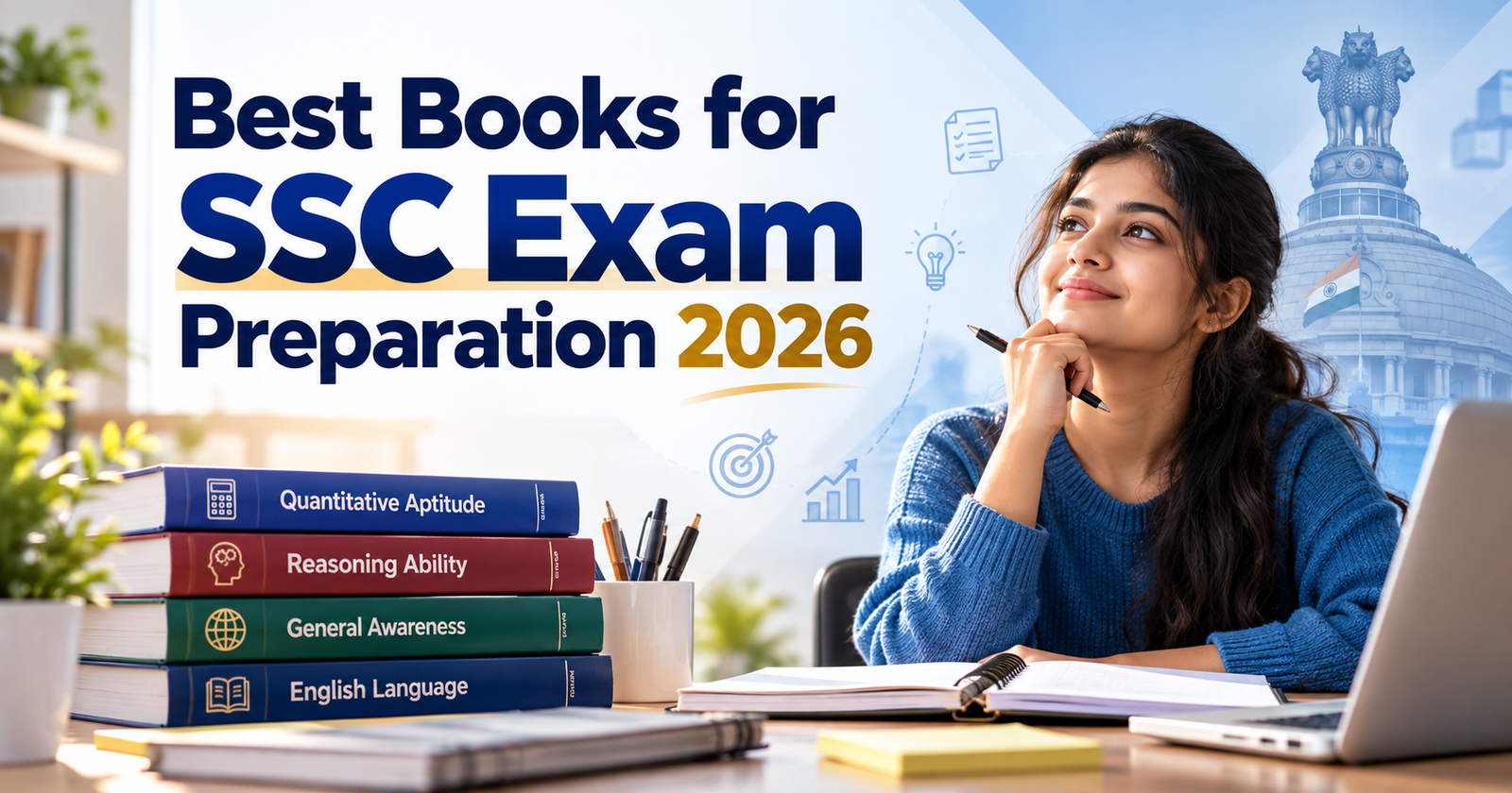 Best Books for SSC Exam Preparation 2026 for Maths English Reasoning and General Studies